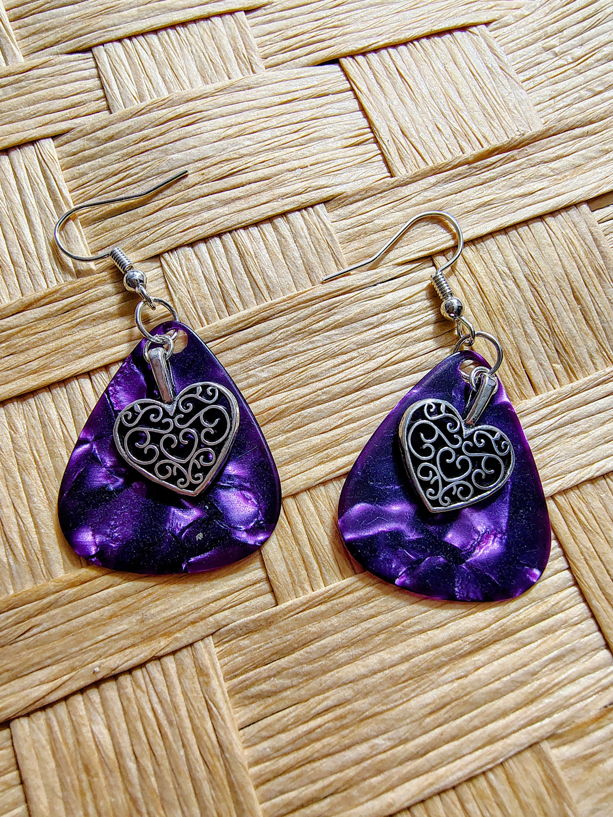 Heart & Harmony Guitar Pick Earrings